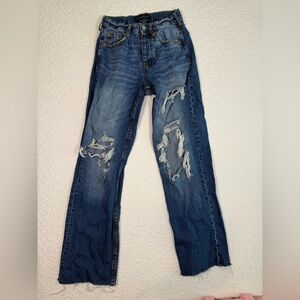 Aeropostale High-Rise Baggy Jean womens jeans size 0 regular trendy